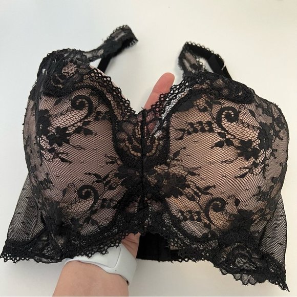 Victoria's Secret DREAM ANGELS Lined Demi Lace & Dot Mesh Long Line Bra - Picture 6 of 12